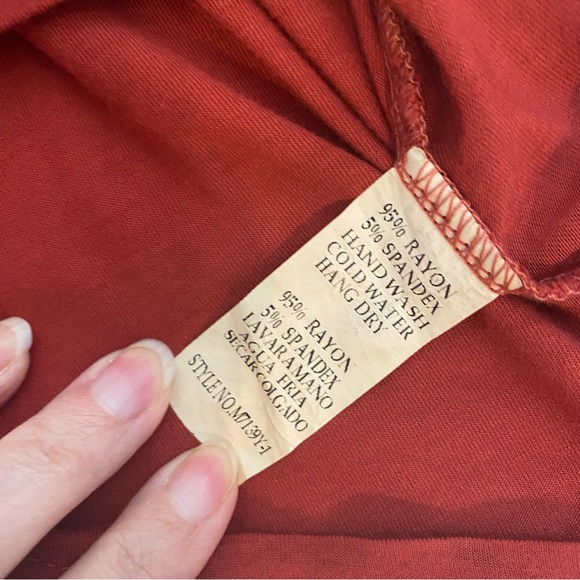 Mariarello Rust Red Adjustable Dress Sleep Dress Coverup or Dress Liner, Size S - Picture 8 of 9